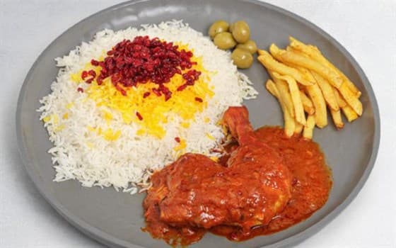 زرشک پلو با مرغ