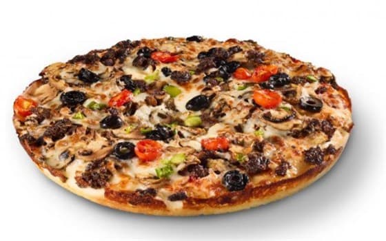 پیتزا گوشت و قارچ